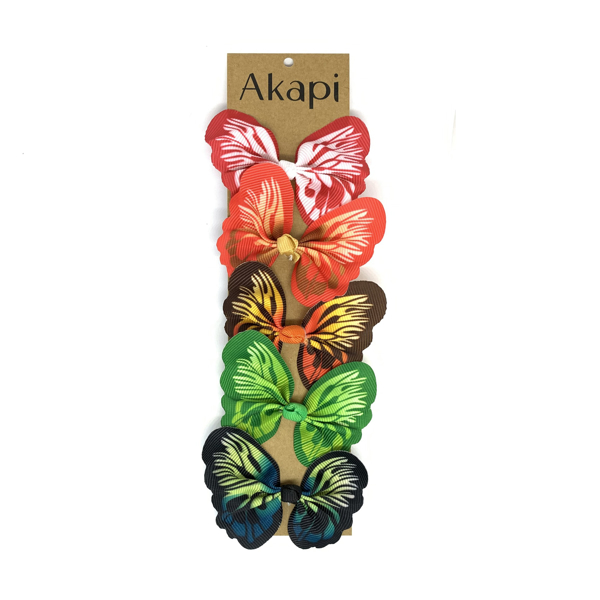Изображение Akapi Набор бантиков "Бабочка" для топ-кнотов (5 штук)
