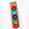 Изображение Akapi Набор бантиков "Цветок Канзаши" для топ-кнотов (5 штук)